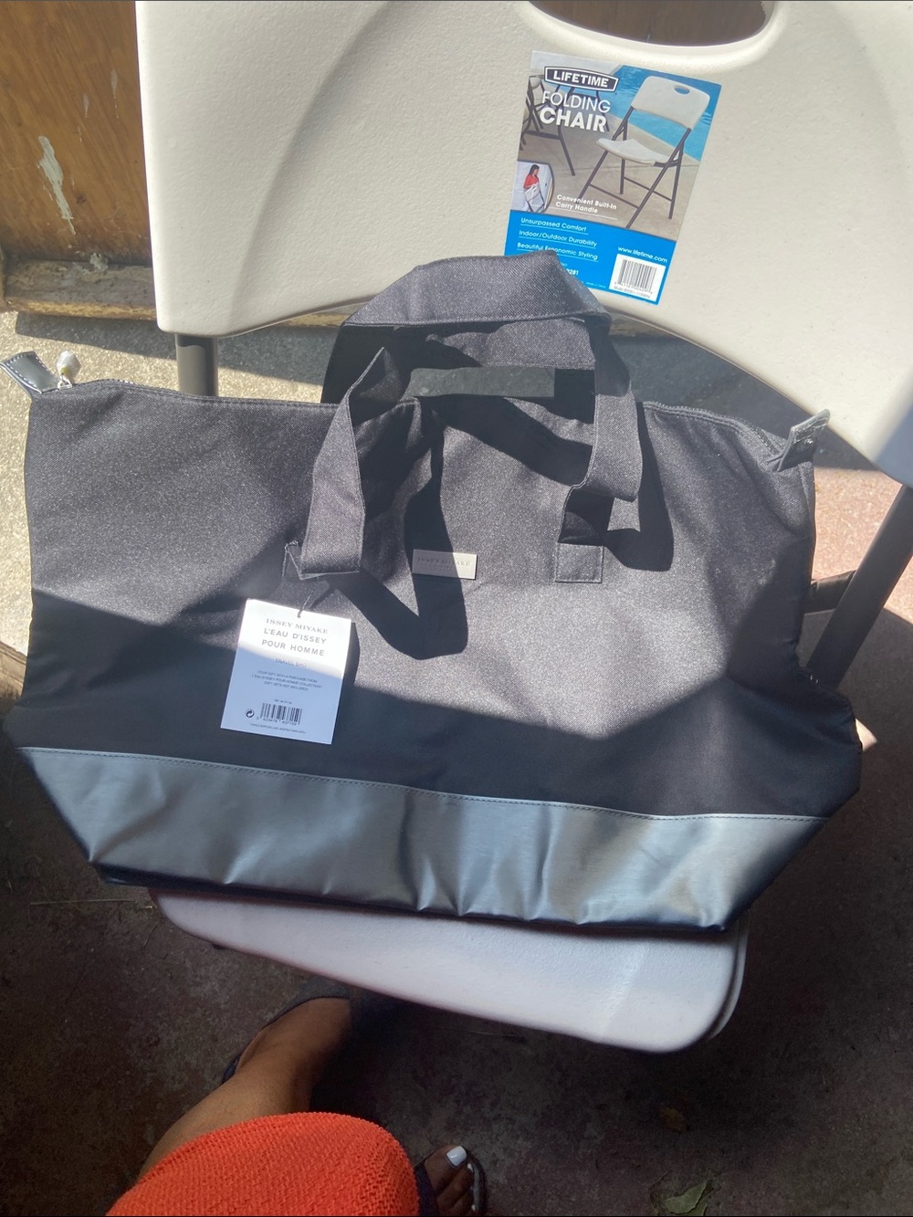 Issey Miyake Black Travel Bag. Large size.